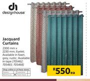 Design House Jacquard Curtains 2300mm x 2230mm-Each