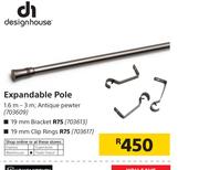 Designhouse Expandable Pole 19mm Bracket