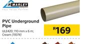 Marley PVC Underground Pipe 110mm x 6m ULE420