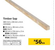 Timber Sap 38mm x 38mm x 3m-Each