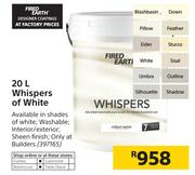 Fired Earth 20Ltr Whispers Of White