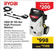 Ryobi 1400W 105 Bar High Pressure Washer AJP1280