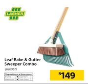 Lasher Leaf Rake & Gutter Sweeper Combo