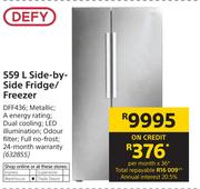 Defy 559Ltr Side By Side Fridge/ Freezer DFF436