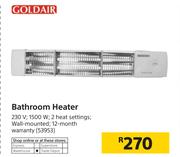 Goldair 1500W Bathroom Heater