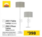 Radiant 230V Table Lamp