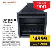 Megamaster 750 Built In Fireplace 710mm(h) x 760mm(w) x 430mm(d)