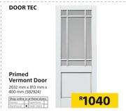 Door Tec Primed Vermont Door 2032mm X 813mm X 400mm