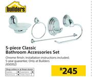 Builders 5-Piece Classic Bathroom Accessories Set