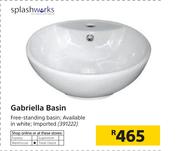Splashworks Gabriella Basin