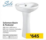 Solo Solomon Basin & Pedestal-490mm X 420mm X 820mm