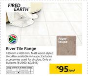 Fired Earth River Tile Range 430mm X 4300-Per Sqm