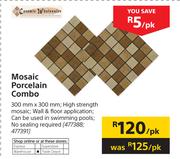 Mosaic Porcelain Combo 300mm x 300mm-Per Pack