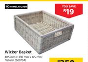 Home & Kitchen Wicker Basket In Mahogany