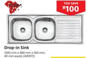 Cam Drop-In Sink-1750mm X 400mm X 140mm