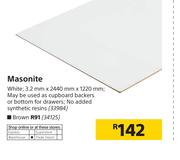 Masonite White-3.2mm X 2440mm X 1220mm