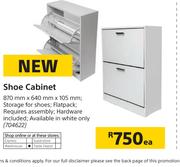 Shoe Cabinet 870mm x 640mm x 105mm-Each