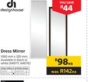 Designhouse Dress Mirror 1060mm x 320mm-Each