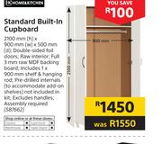 Home & Kitchen Standard Built In Cupboard 2100mm (h) x 900mm (w) x 500mm (d)