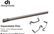 Designhouse Expandable Pole 19mm Bracket