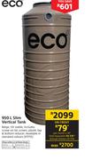 Eco 950L Slim Vertical Tank