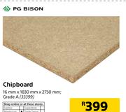 PG Bison Chipboard Grade A-16mm X 1830mm X 2750mm