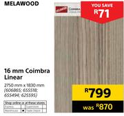 Melawood 16mm Coimbra Linear Wooden Board-2750mm X 1830mm