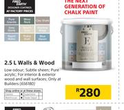 Fired Earth 2.5Ltr Walls & Wood