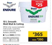 Duram Endure 10Ltr Smooth Matt Wall & Ceiling
