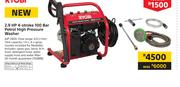 Ryobi 2.9 HP 4 Stroke 100 Bar Petrol High Pressure Washer AJP-2900