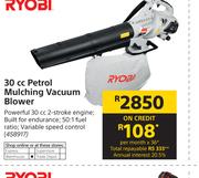 Ryobi 30cc Petrol Mulching Vacuum Blower