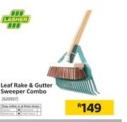 Lasher Leaf Rake & Gutter Sweeper Combo