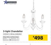 Bright Star Lighting 3 Light Chandelier White CH524/3
