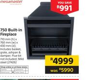 Megamaster 750 Built In Fireplace 710mm(h) x 760mm(w) x 430mm(d)