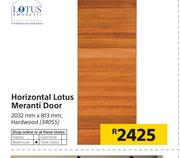 Lotus Horizontal Lotus Meranti Door 2032mm X 813mm