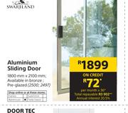Aluminium Sliding Door 180 x 2100mm