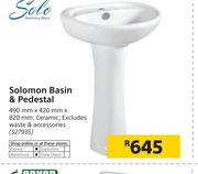 Solo Solomon Basin & Pedestal-490mm X 420mm X 820mm