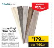 Multi FLor Luxury Vinyl Plank Range 2mm X 3.72 -Per Sqm