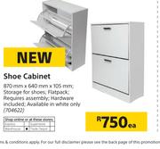 Shoe Cabinet 870mm x 640mm x 105mm-Each