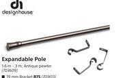 Designhouse Expandable Pole 19mm Clip Rings