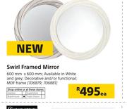 Swirl Framed Mirror 600mm x 600mm-Each