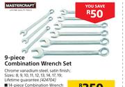 Mastercraft 9 Piece Combination Wrench Set