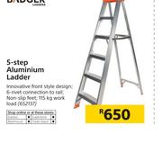 Badger 5 Step Aluminium Ladder