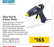 Rapid Glue Gun & 6 Glue Sticks