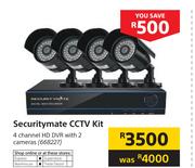 Securitymate CCTV Kit 4 Channel HD DVR With 2 Cameras