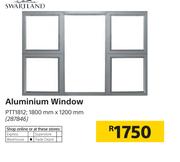 Swartland Aluminium Window 1800mm X 1200mm PTT1812