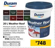 Duram 20Ltr Weather Roof