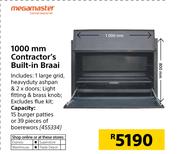 Megamster 1000mm Contractor's Built-In Braai
