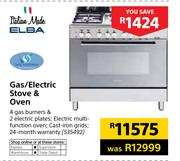 Italian Made Elba Gas/Electric Stove & Oven