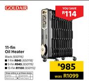 Goldair 7 Fin Oil Heater Black